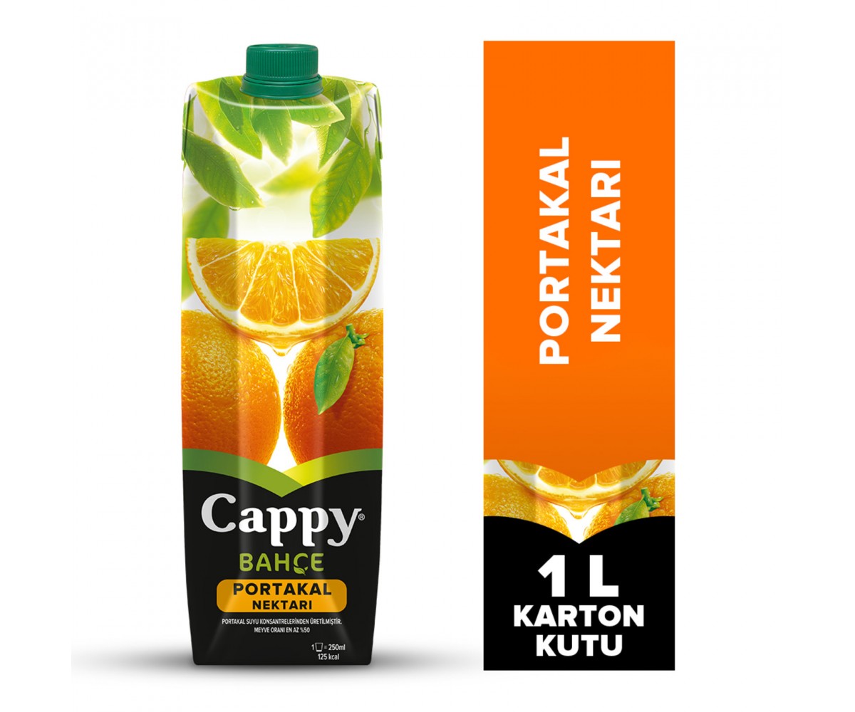 Cappy Bahçe Portakal Nektarı Karton Kutu 1 L